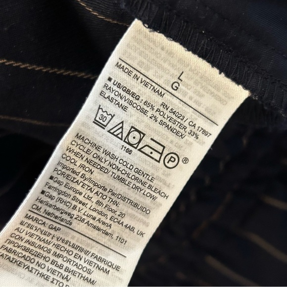 ❤️gap Navy Pinstripe Pants L - Picture 11 of 14